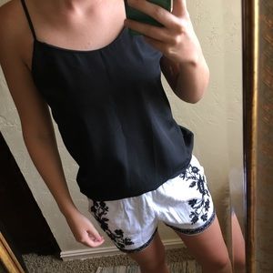 J crew top and shorts.